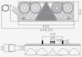 25-6411-511 ФОНАРЬ ЗАДНИЙ EUROPOINT II ПРАВЫЙ С ПОВТОРИТЕЛЕМ